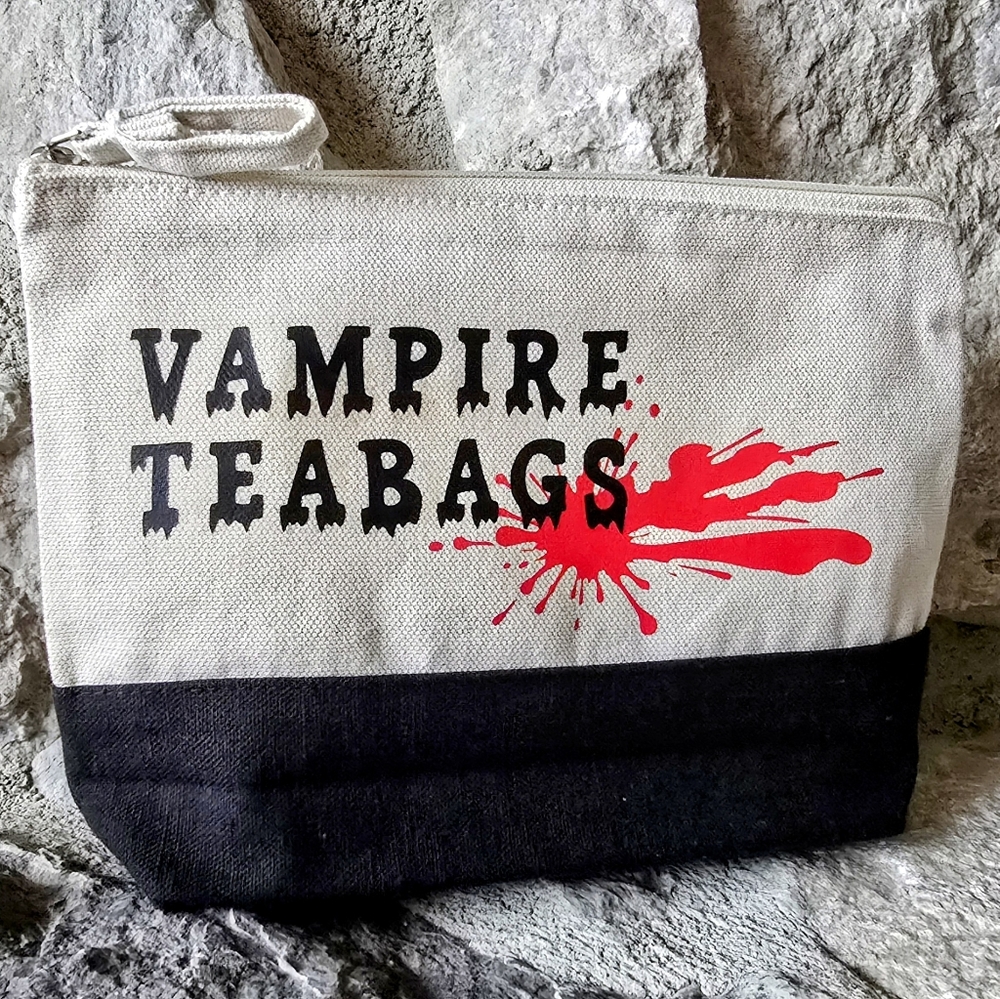 Tampon Bag Vampire Teabags Canvas Pouch